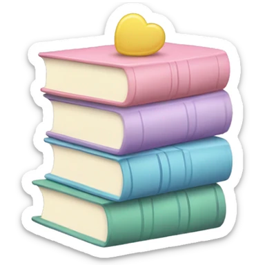 Stack of pastel books sticker