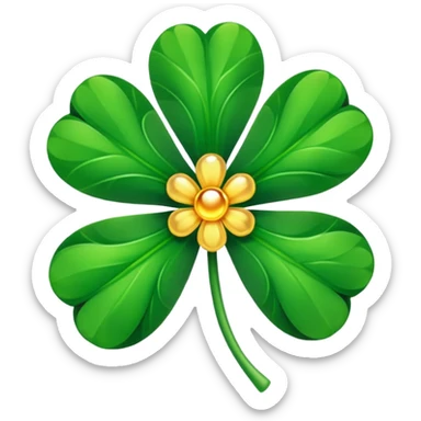 real cosmos star, but with clover, to make star look like lucky star, but main point is star, make it more star like real star emoji, make star with 5 edges sticker