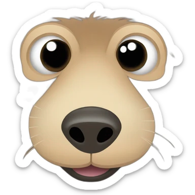 Mole with Capybara eyes sticker