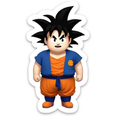 big fat obese goku sticker
