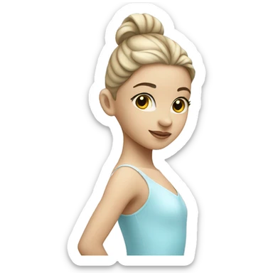 Ballerina with light blue sticker