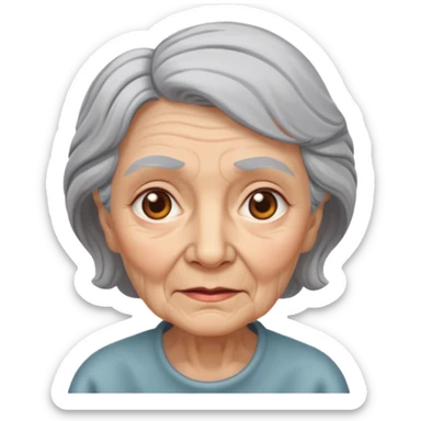 Create an avatar of old woman sticker