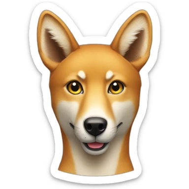 A dingo giving an ok symbol sticker