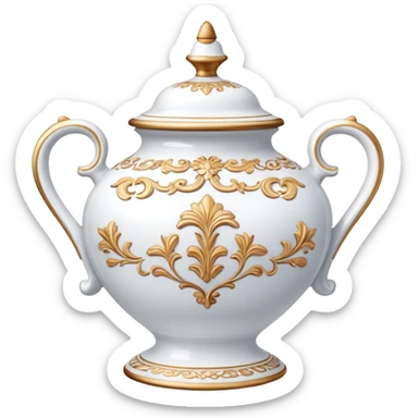 White romantic vintage aesthetic object sticker