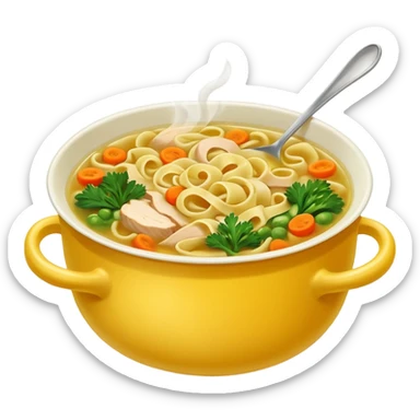 chicken noodles sticker