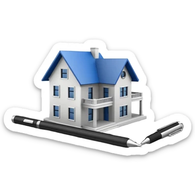 architect blueprints of a house only on paper sticker