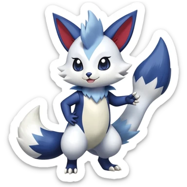 Shiny Furret-Meowstic-Zangoose-Hybrid (Full body) sticker