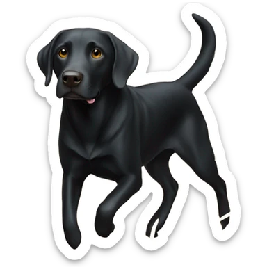 Black lab hunting sticker
