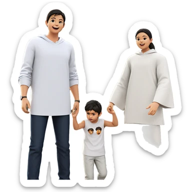 friends enjoying a sunny day sticker