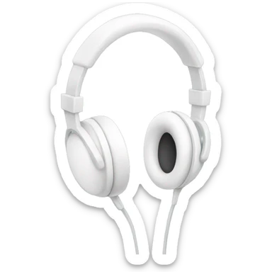 white warm headphones sticker