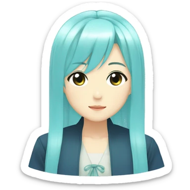 Aquamarine hoshino from oshi no ko sticker