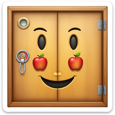A door emoji in the style of Apple emoji with a handle. sticker