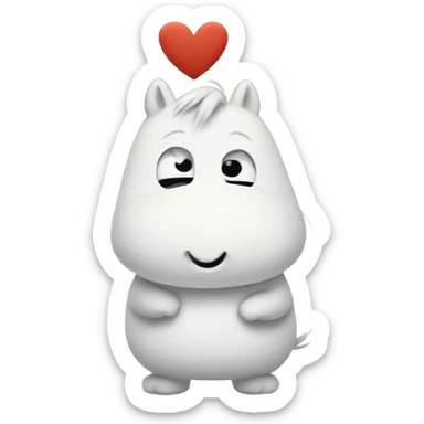 Moomin in love sticker