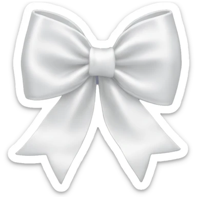 white satin bow sticker