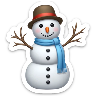 snowman with outfits  sticker
