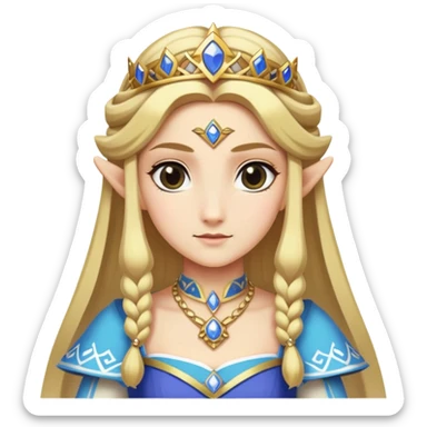 Princess Zelda with blonde hair and royal dress sticker
