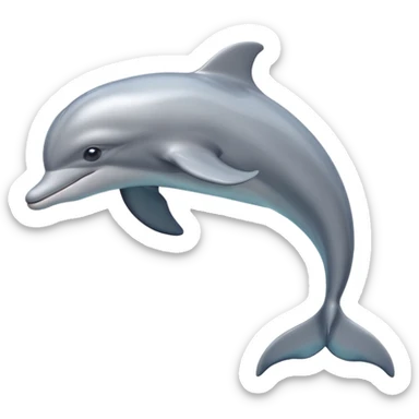 playful dolphin mid-jump sticker