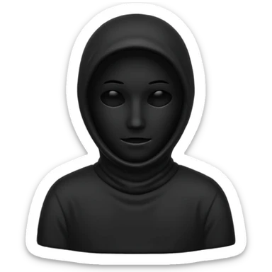 silueta negra persona sin rostro sticker