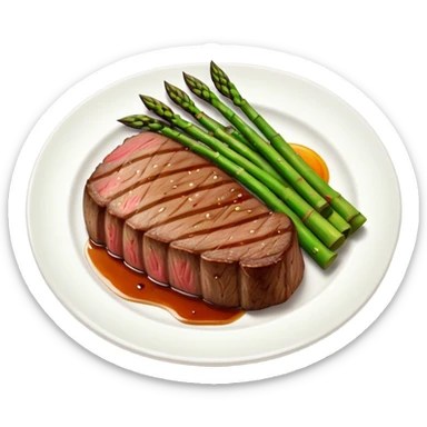Prime steak and asparagus  sticker