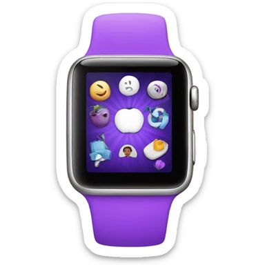 Purple Apple Watch  sticker
