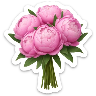 bouquet of peonies sticker