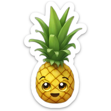 cute pinapple charcter sticker
