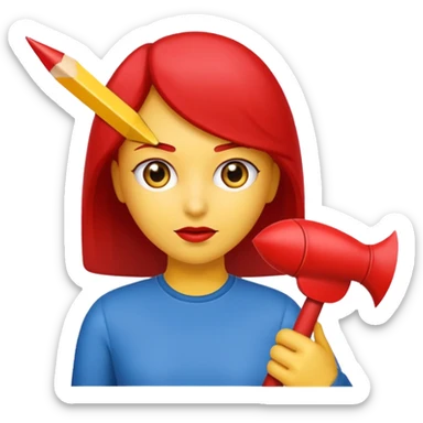 flecha sólida vermelha para marcar início de frase sticker