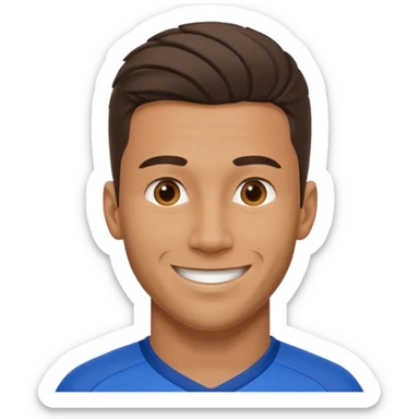 soccer player man blue jersey sticker