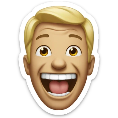 Laughing hard sticker