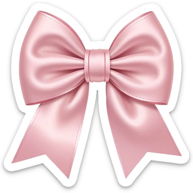 light pink bow on light pink bow sticker