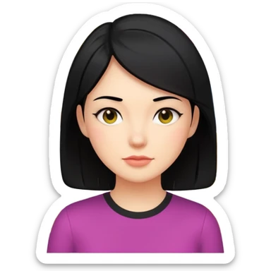 woman UX designer with black hair surrounded by interface icons and sticky notes sticker