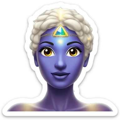 Pleiadian radiant glowing diva woman female third eye sticker