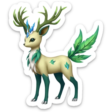 Xerneas-Leafeon-Amaura-Virizion-fusion (full body) sticker