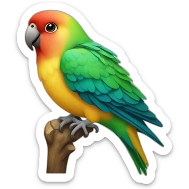 farting lovebird sticker