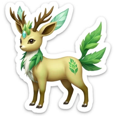 Sawsbuck-Leafeon-Amaura-Virizion-fusion (full body) sticker