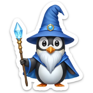 Penguin Wizard sticker