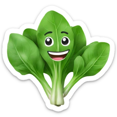 Happy arugula with hands sticker