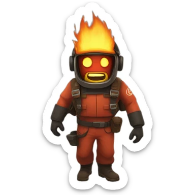 team fortress 2 pyro sticker