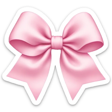 Light pink bow sticker