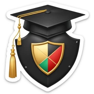Graduation Cap + Shield sticker