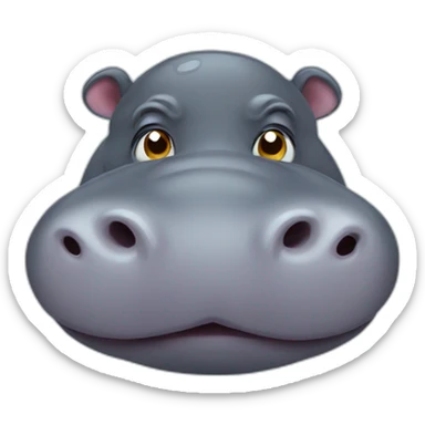 hippo sticker