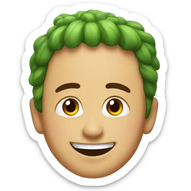 una cara feliz con pepinos  sticker