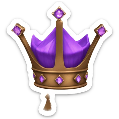 Bronze Crown with some purple diamonds sticker