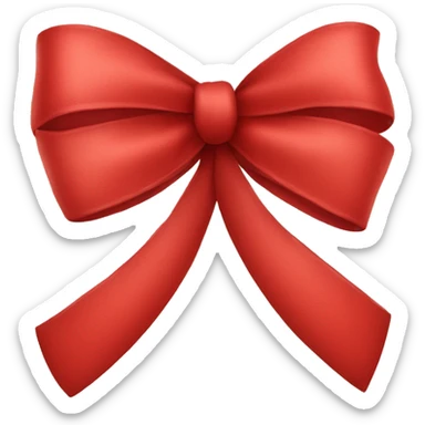 Red bow sticker