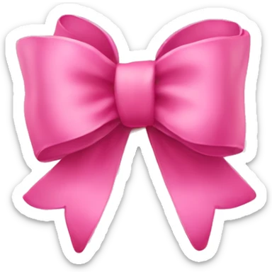 cute christmas pink bow sticker