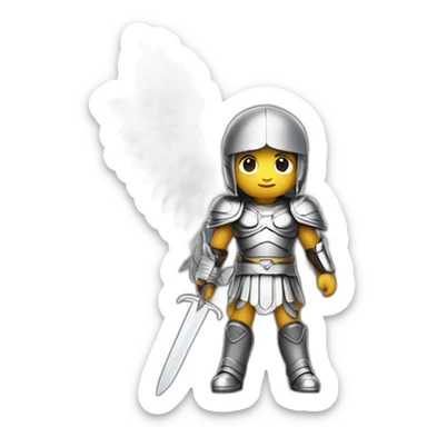 Archangel Michael with blade  sticker