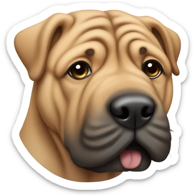 sharpei dog sticker