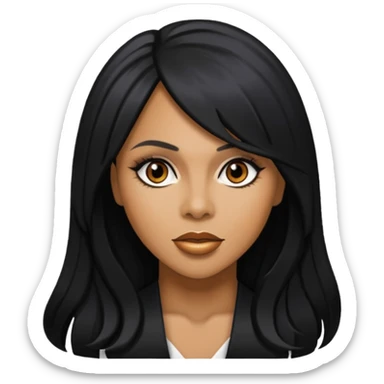 Deborah Cox with long hair sticker