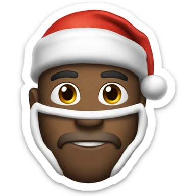 A Football Player with a santa hat sticker