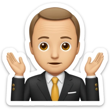 Friedrich Merz emoji, with a different suit sticker
